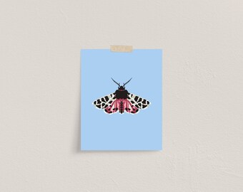 Moth Wall Art, Digital Download, Bedroom Art, Dorm Room Art, Office Art