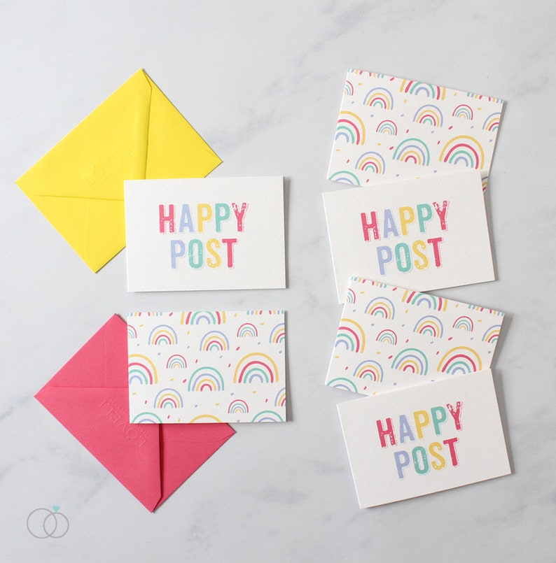 Happy Post Rainbows Mini Card Pack x6