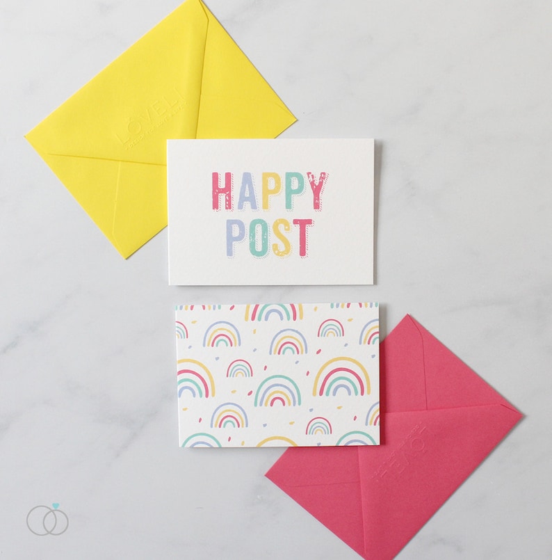 Happy Post Rainbows Mini Card Pack x6