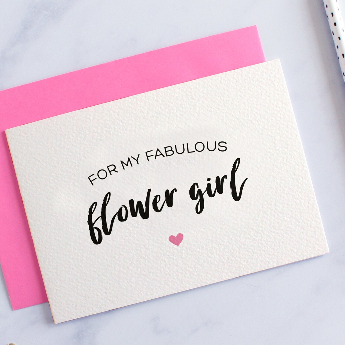 Flower Girl Card for My Fabulous Flower Girl Greetings Card - Etsy
