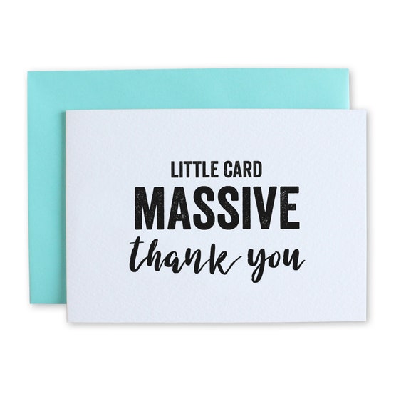 Thank you sale card etsy