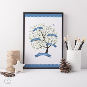 Family Tree Art Print - Personalised Art Print - Family Art - Kitchen Art - Family Tree - Bespoke Family Tree