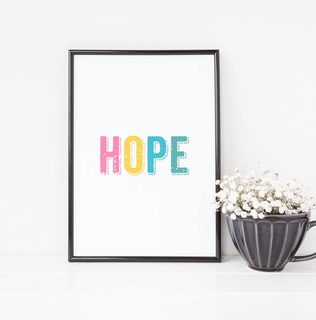 Hope Wall Art - Hope Quote Art - Etsy