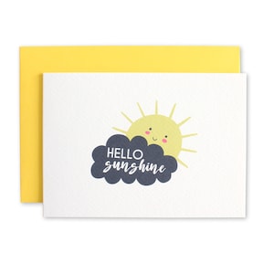 Hello Sunshine Card - Sun Friendship Card