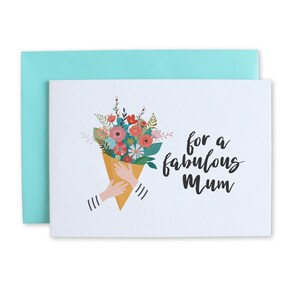 Favolosa carta mamma - Moderna carta floreale per la festa della mamma