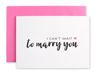 I Can't Wait to Marry You Card - White