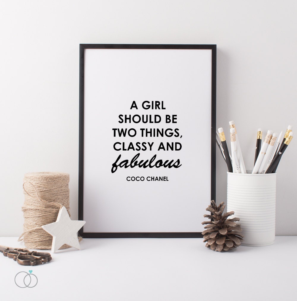A girl should be two things: classy and fabulous. - Coco Chanel Sign, Wood  Signs With Sayings Wholesale