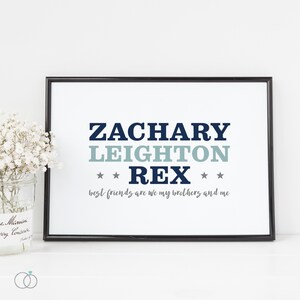 Brother / Sister Bespoke Quote Name Print