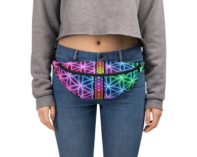Festival Fanny Pack with Prosperity Flower of Life Print