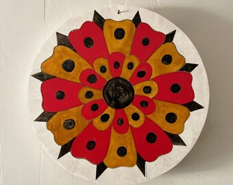 PA Dutch Hex Sign Painting 10" Inspired by Schwenkfelder Fraktur