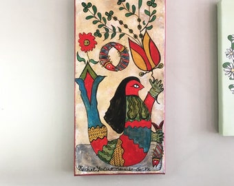 PA Dutch Fraktur high quality stretched canvas Wassernix
