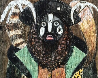 PA Dutch der Belsnickel Painting with lettering