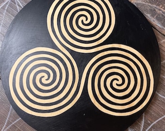 Spiral of Life hex sign painting