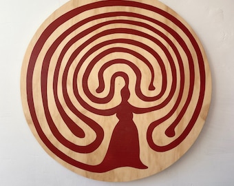 Labyrinth hex sign painting