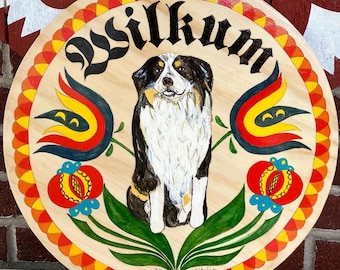 16" PA Dutch custom dog hex sign