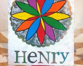 Creative Child Hex Sign with Custom Name