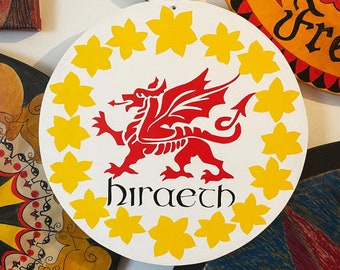 12” Hiraeth Cymru daffodils Welsh hex sign