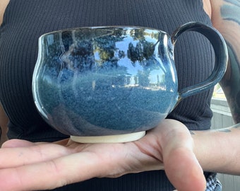 10 oz ceramic mug and saucer