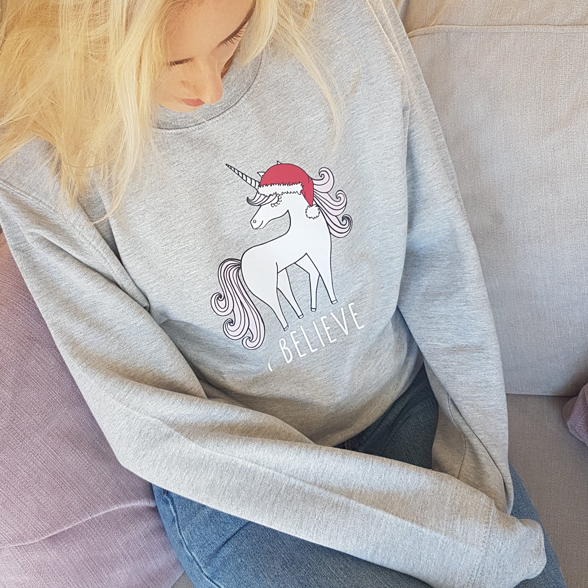 Unicorn Sweatshirt / Unicorn Jumper / Christmas Jumper / Etsy UK