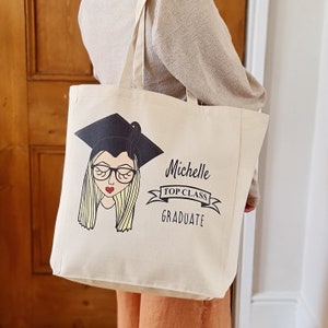 Personalised Top Class Graduate Tote Bag, Personalized Gift For Graduating, Top Class Graduate Gift image 2