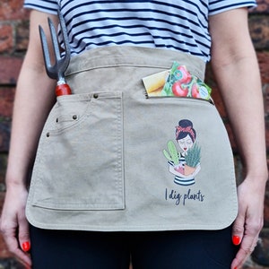 Personalised Plant Lady Gardening Apron, Personalized Gardening Apron for Her, Gardening ...