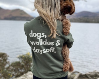 My Favourite things personalised slogan unisex sweatshirt, custom quote sweater, gift for her, dopamine design, dog lover clothing,