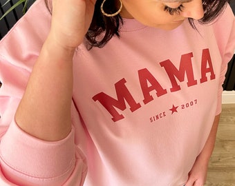 Personalised Mama Mothers Day Sweatshirt Mothers Day Gift For Her, Gift For Grandma, Birthday Gift For Mum, custom New Mum Gift, mum to be