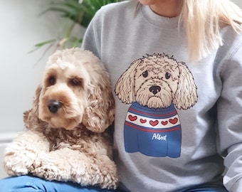Personalised Dog jumper, personalised dog breed jumper, Personalised dog sweatshirt, Dog Lover sweatshirt, Cockerpoo, Pug , French bulldog