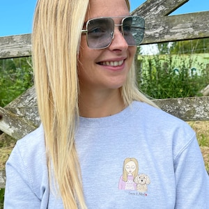 Personalised You And Your Dog Sweatshirt, Christmas Birthday gift for her, Customised Dog Lover jumper, personalised me and my pet jumper