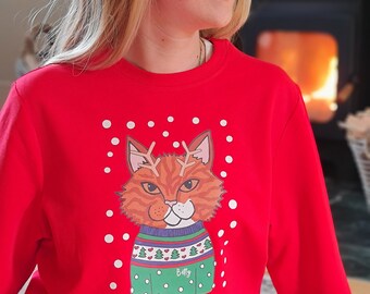 Ginger Cat Jumper - Etsy