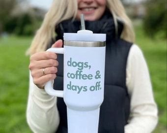 Personalised Hydrator tumbler, stanley quencher cup, dog lover, custom quote, gift for dog mum, birthday gift for her
