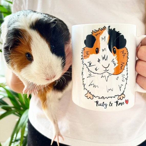 Personalised Guinea Pig Lover Illustration Mug Guinea Pig - Etsy
