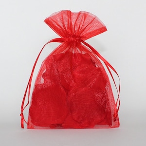 Organza Gift Bags, Sheer Favor Bags with Drawstring for Packaging, Choose from 20 colors, pack of 50 image 9