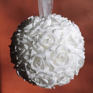 Kissing Balls, 8&quot; Silk Rose Flower Pomander