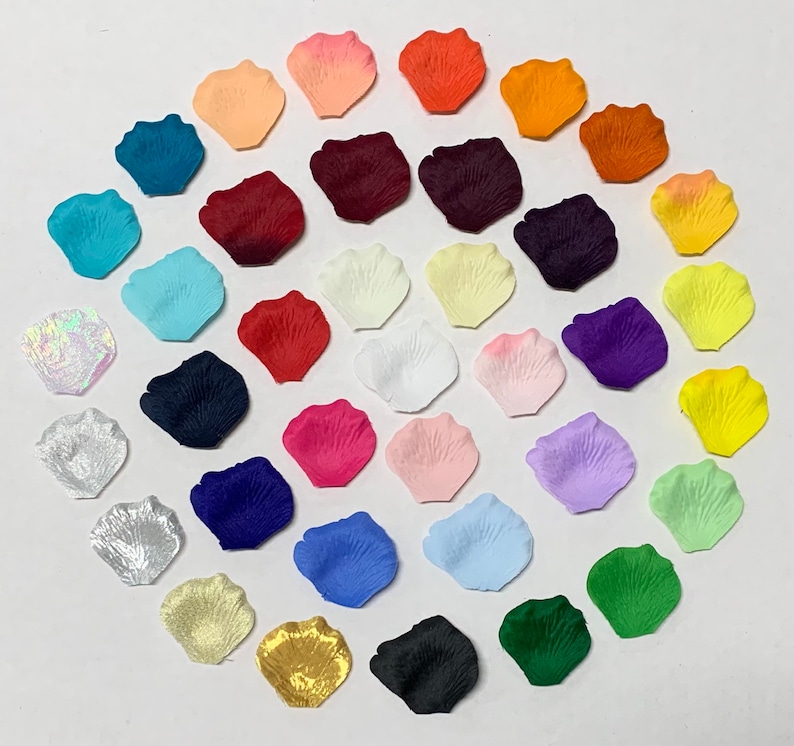 Silk Rose Petals 100 Colors Fabric Petals for Weddings Etsy