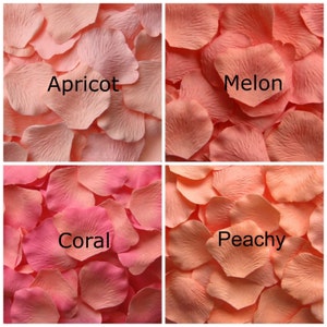 Peach Silk Rose Petals, 300 petals