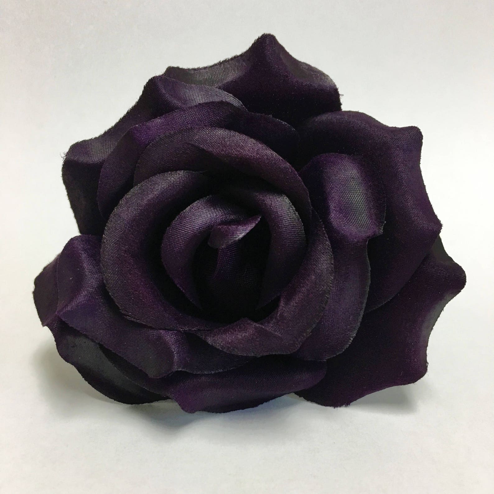 Silk Rose Heads 12pcs Eggplant Artificial Flowers Etsy
