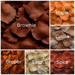 Silk Rose Petals, 1,200 Beautiful Brown petals