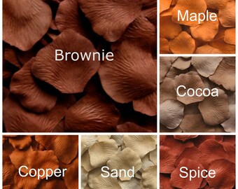 Silk Rose Petals, 1,200 Beautiful Brown petals