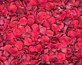 Rose Petals, Red, All Natural and Biodegradable, Freeze Dried in the USA