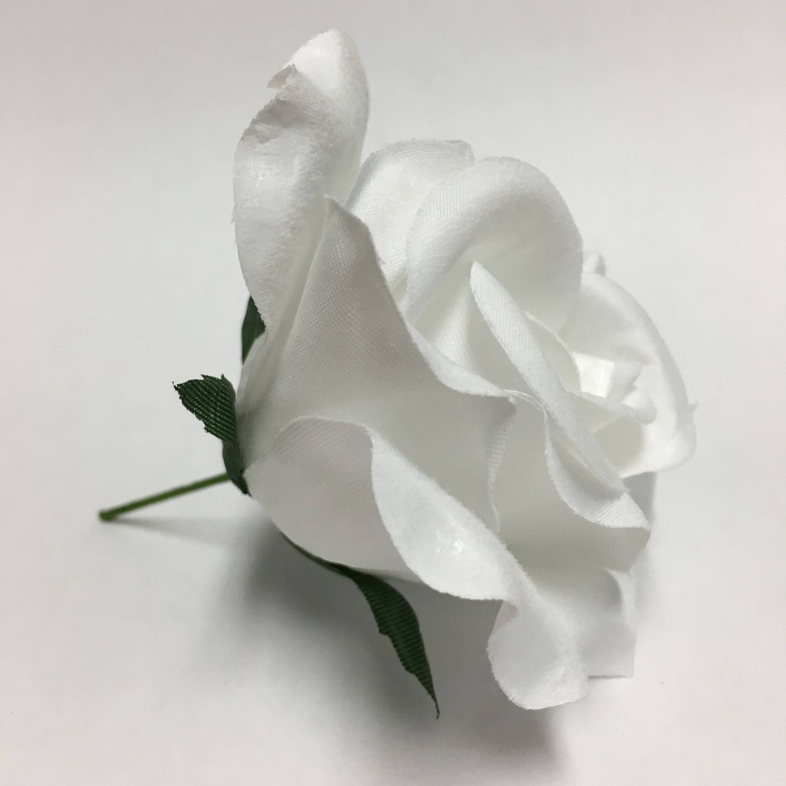 Silk Rose Heads 12pcs White Artificial Flowers Etsy