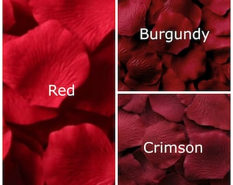 Pétalos de rosa de seda, 3000 pétalos, rojos