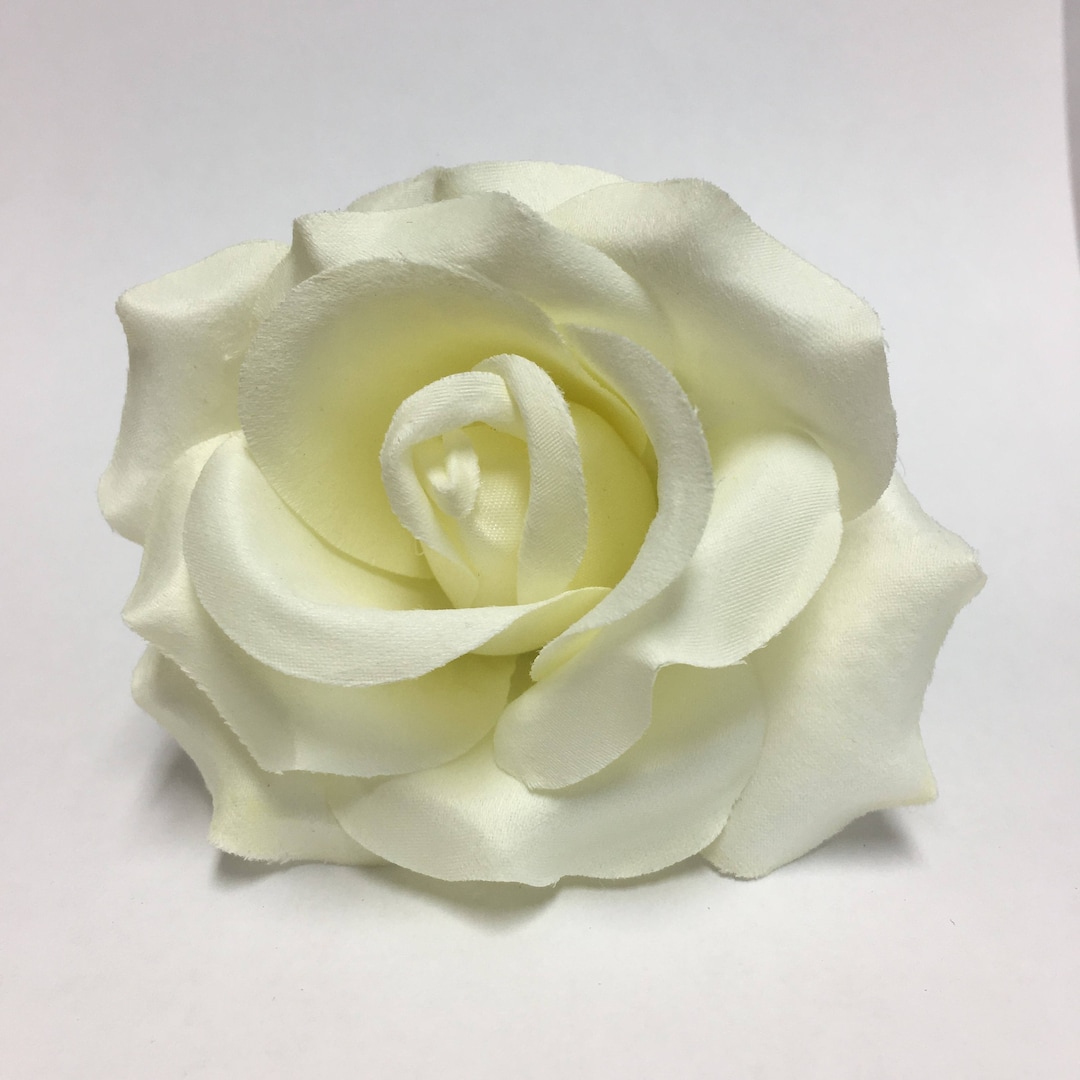 Silk Rose Heads 12pcs Ivory Artificial Flowers Etsy