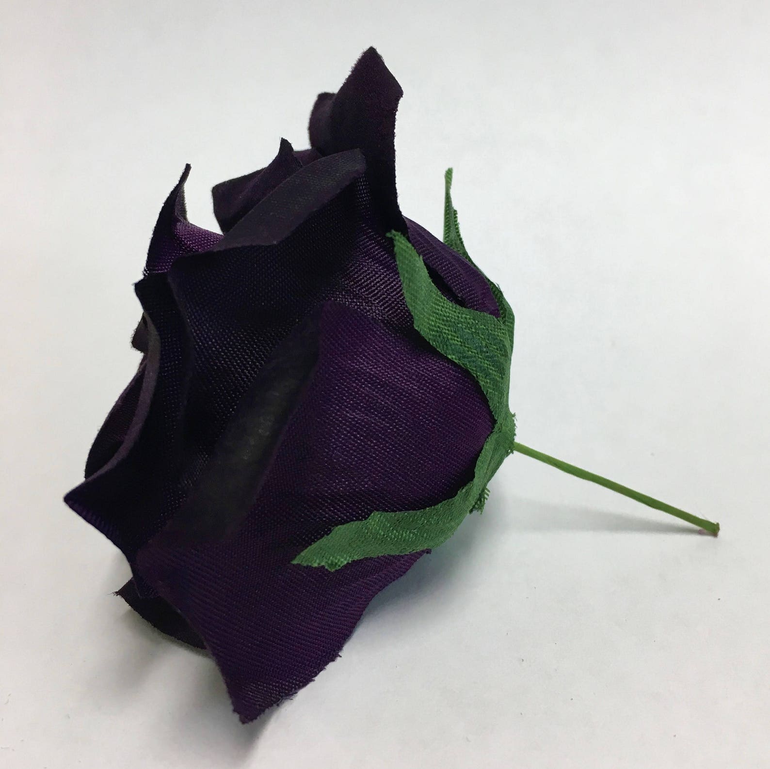 Silk Rose Heads 12pcs Eggplant Artificial Flowers Etsy