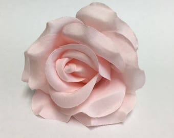 Silk Rose Heads, 12pcs, Pink Artificial Flowers