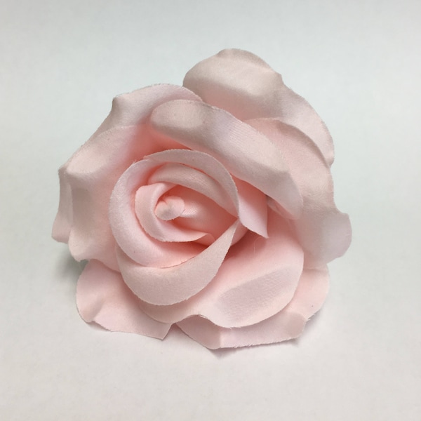 Silk Rose Heads, 12pcs, Pink Artificial Flowers