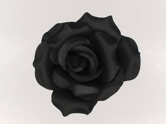 Silk Rose Heads 12pcs Black Artificial Flowers - Etsy