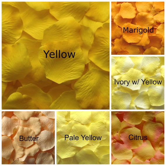 Yellow Silk Rose Petals 300 Petals Etsy
