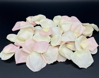 Rose Petals, Ivory and Blush, REAL freeze dried rose petals, All Natural and Biodegradable, Perfectly Preserved in the USA