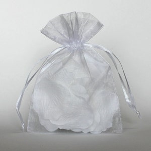 Organza Gift Bags, Sheer Favor Bags with Drawstring for Packaging, Choose from 20+ colors, pack of 50